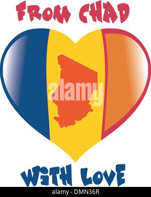aus dem Tschad mit Liebe Stock Vektor