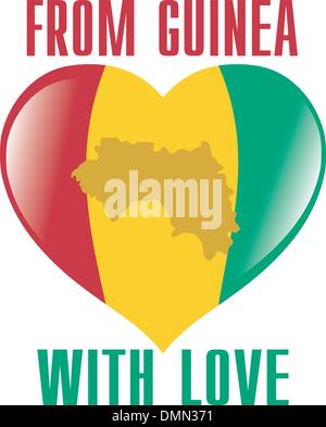 aus Guinea mit Liebe Stock Vektor