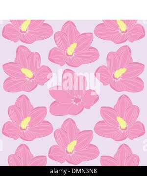 Nahtlose Blumenmuster mit rosa Blüten Stock Vektor