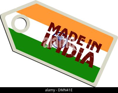 Vektor-Label Made in India Stock Vektor