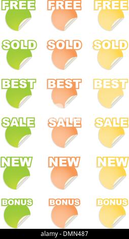 Vektor-Aufkleber mit text Stock Vektor