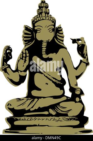 die Vektor-Ganesha-statue Stock Vektor