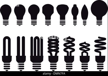 Energiesparlampen, Vektor Stock Vektor