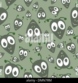 Mars Köpfe nahtlose Hintergrund Stock Vektor