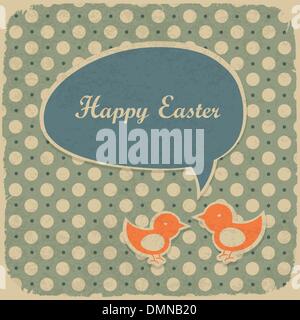 Retro-Ostern-Hintergrund, Vektor-Illustration. Stock Vektor