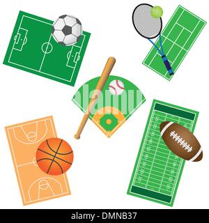 Satz von Sport-Spiele. Stock Vektor