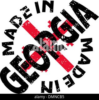 Vektor-Label Made in Georgien Stock Vektor