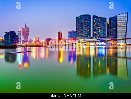 Skyline von Macau, China bei der Hochhaus-Casino-resorts. Stockfoto