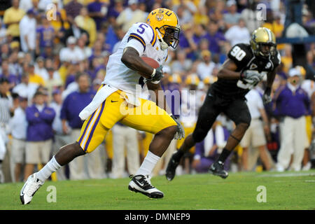 12. September 2009: LSU Runningback Keiland Williams, während Samstagabend SEC Matchup zwischen Vanderbilt Commodores und die LSU Tigers im Tiger Stadium.  LSU gewinnen würde das Spiel 23-9. (Kredit-Bild: © Southcreek Global/ZUMApress.com) Stockfoto