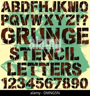 Schablone Buchstaben Stock Vektor