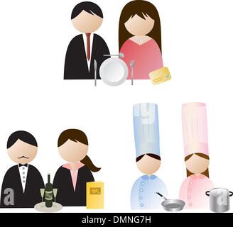 Restaurant-Symbole Stock Vektor