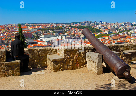 Lissabon, Blick vom St.-Georgs Burg, Portugal, Europa Stockfoto