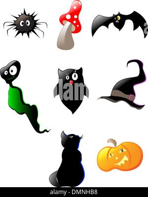 Satz von Halloween Symbole Stock Vektor