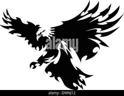 Adler Maskottchen fliegen Flügel Design Stock Vektor