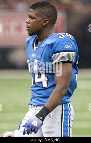 13. September 2009: Detroit Lions Runningback Kevin Smith (34).  Die New Orleans Saints besiegt den Detroit Lions 45-27 in der Matchup statt an der Louisiana Superdome in New Orleans, Louisiana (Kredit-Bild: © Southcreek Global/ZUMApress.com) Stockfoto