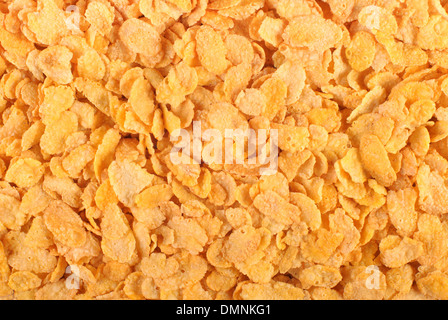 Corn Flakes Hintergrund. Ansicht von oben Stockfoto