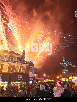 Feuerwerk Feuerwerk Menschen Familien hell Stockfoto