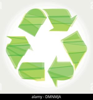 Recycle Symbol mit Grün Stock Vektor