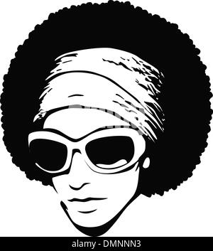 Afro Mann Cartoon-design Stock Vektor