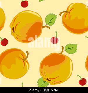 nahtlose Muster mit Apfel Stock Vektor