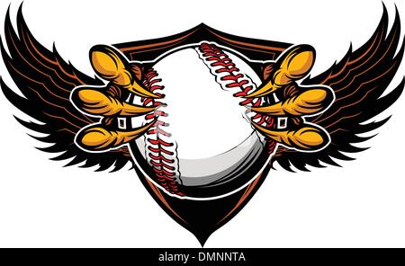 Adler-Baseball-Krallen und Klauen-Vektor-Illustration Stock Vektor
