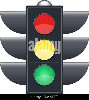Ampel. Grüne Leuchte an - Verkehr erlaubt Stock-Vektorgrafik - Alamy