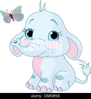 Baby-Elefant Stock Vektor