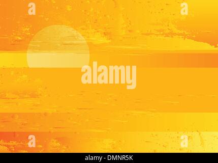 abstrakte Sonnenuntergang Meer golden Grunge Hintergrund Stock Vektor
