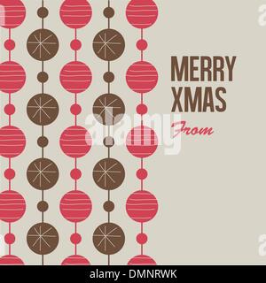 Lustige Weihnachtskarte mit Weihnachtskugeln Stock Vektor