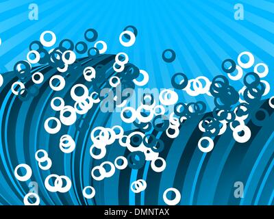 blaues Meerwelle Stock Vektor