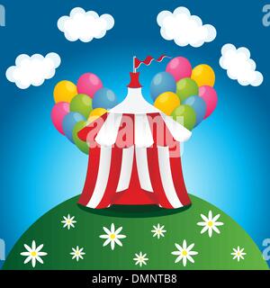 roten Zirkuszelt Stock Vektor
