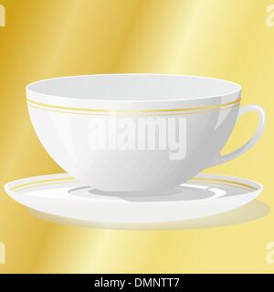 Tasse mit Untertasse Stock Vektor