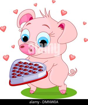 love pig Stock Vektor