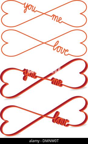 herzförmige unendlich Zeichen, Vektor Stock Vektor