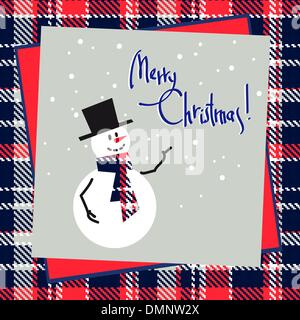 Weihnachten Hintergrund mit glücklich Schneemann Stock Vektor