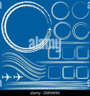 Flugzeuge mit Rauch trails Stock Vektor