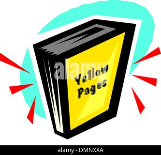 Vektor gelbe Telefonbuch icon Stock Vektor