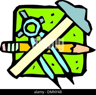 Kompasse Bleistift Lineal Stock Vektor