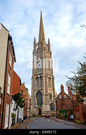 St James Kirche Louth hat den höchste Turm in England anglikanische Pfarrkirche der Lincolnshire steigen hier gestartet Stockfoto