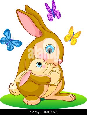 Rabbit hood Stock Vektor