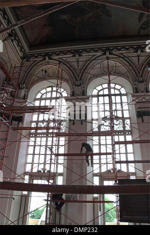 Salón de Los Espejos restauriert, Museo de la Revolución, alte Havanna (La Habana Vieja), Kuba, Karibik, Mittelamerika Stockfoto
