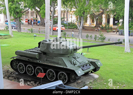 Russischen T34 Tank, Museo De La Revolución, Alt-Havanna (La Habana Vieja), Kuba, Karibik, Mittelamerika Stockfoto