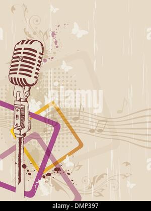Retro-Mikrofon Stock Vektor