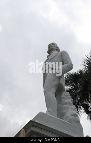 Monumento ein Carlos Manuel de Céspedes, Plaza de Armas, Alt-Havanna (La Habana Vieja), Kuba, Karibik, Mittelamerika Stockfoto