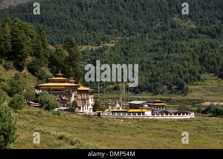 Bhutan, Bumthang Valley, Kurjey Lhakang, Kloster Stockfoto