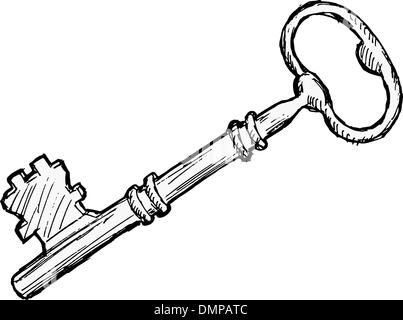 Vintage Schlüssel Stock Vektor