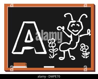 Tierische Alphabet A Stock Vektor