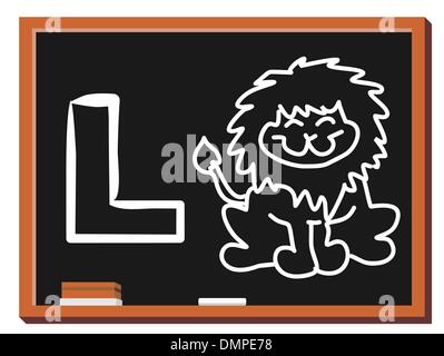 Tierische Alphabet L Stock Vektor