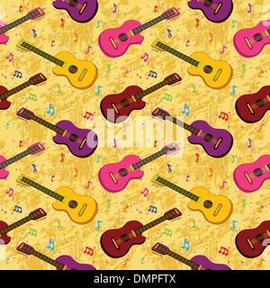 Nahtlose Hintergrund, Gitarren Stock Vektor