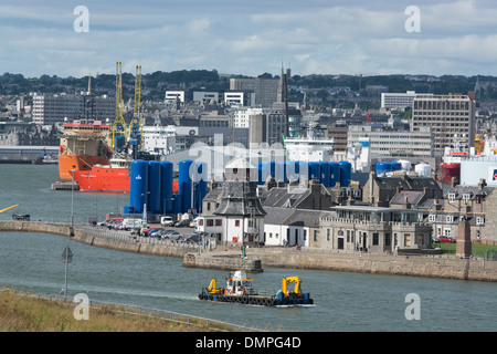 Aberdeen Nordsee Öl Industrie Offshore-Versorgung Stockfoto